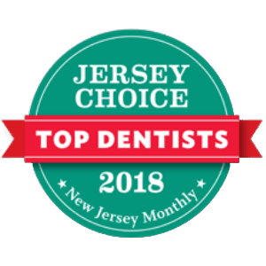 2018 Jersey Choice Top Dentists award badge
