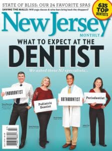 New Jersey Monthly magazine cover with dentists.