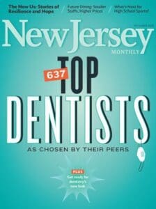 New Jersey Monthly magazine cover, top dentists.