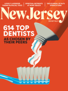 New Jersey Monthly magazine cover with toothpaste.
