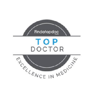 Top Doctor badge for medical excellence.